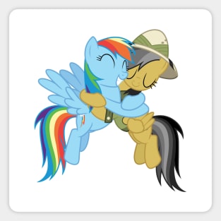 Rainbow Dash and Daring Do hug 2 Magnet